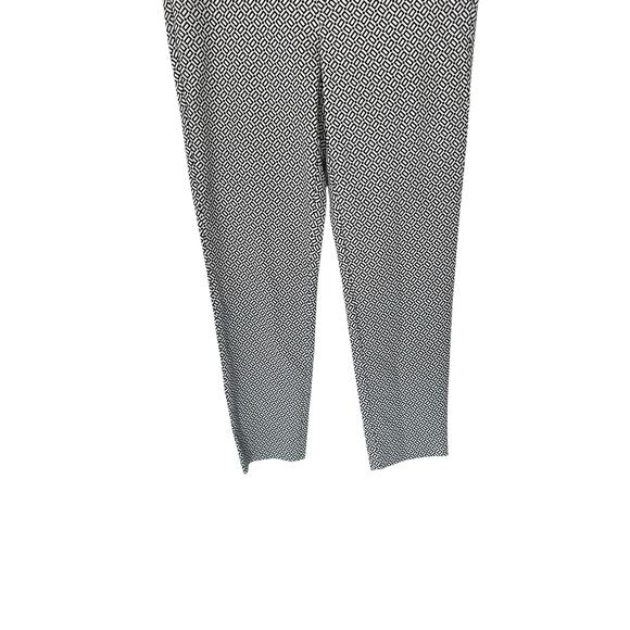 J. Jill Essential Slim Ankle Black White Printed Pull On Stretch Pants Size 6 - Picture 4 of 11